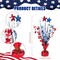 9 Pcs 4th of July Decorations Metallic Patriotic Decorations Blue Red White Star Centerpieces for Tables Independence Day Celebration Supplies Decor for Memorial Day